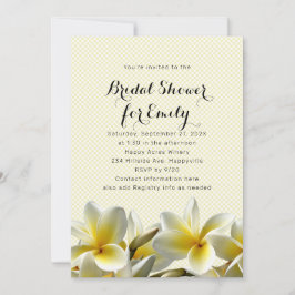 Yellow Plumeria Bridal Dusche Einladung