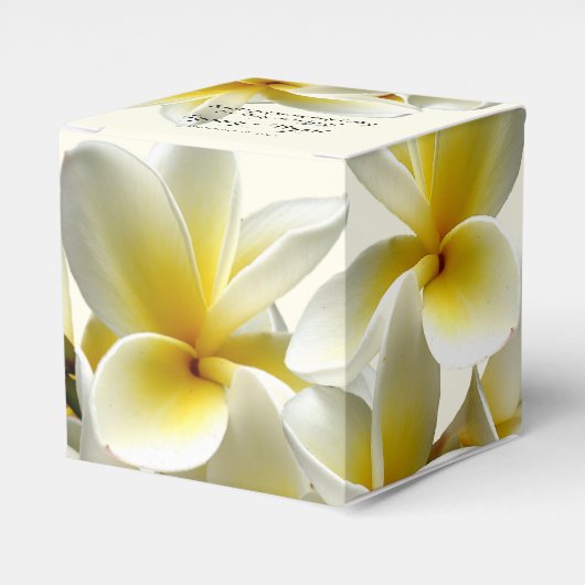 Yellow Plumeria Danke Gastgeschenk Hochzeit Box Geschenkschachtel (Vorderseite)