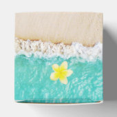 Yellow Plumeria Frangipani Tropical Beach Wedding Geschenkschachtel (Oben)