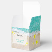 Yellow Plumeria Frangipani Tropical Beach Wedding Geschenkschachtel (Geöffnet)