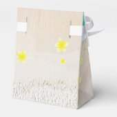 Yellow Plumeria Frangipani Tropical Beach Wedding Geschenkschachtel (Rückseite)