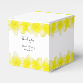Yellow Plumeria Frangipani Wedding Geschenkschachtel