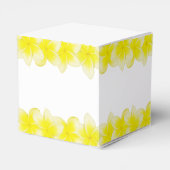 Yellow Plumeria Frangipani Wedding Geschenkschachtel (Rückseite)