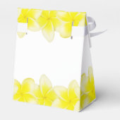 Yellow Plumeria Frangipani Wedding Geschenkschachtel (Rückseite)