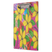 Yellow Plumeria Garden Klemmbrett (Links)