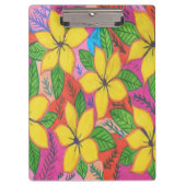 Yellow Plumeria Garden Klemmbrett (Vorderseite)
