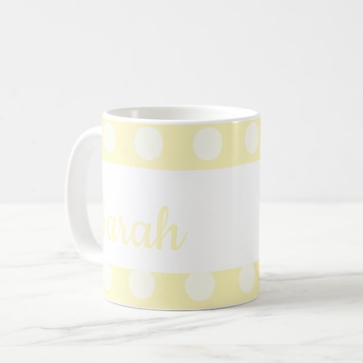 Yellow Poka Dot  Kaffeetasse (Vorderseite Links)