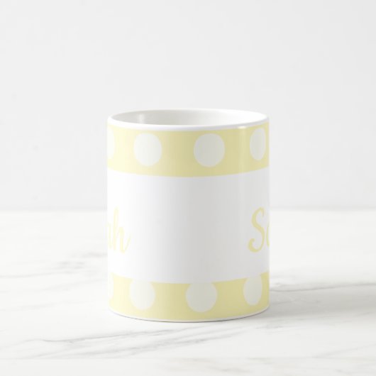 Yellow Poka Dot  Kaffeetasse (Mittel)