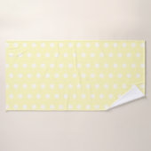 Yellow Poka Dots Badehandtuch (Badehandtuch)
