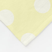 Yellow Poka Dots Fleecedecke (Ecke)