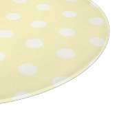 Yellow Poka Dots Schneidebrett (Ecke)