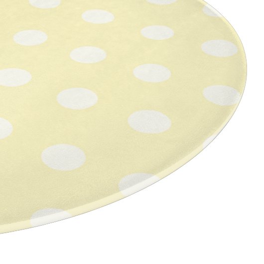 Yellow Poka Dots Schneidebrett (Ecke)