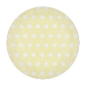 Yellow Poka Dots Schneidebrett (Vorderseite)
