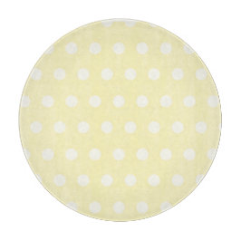 Yellow Poka Dots Schneidebrett
