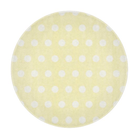 Yellow Poka Dots Schneidebrett (Vorderseite)