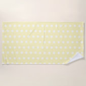 Yellow Poka Dots Strandtuch (Vorderseite)