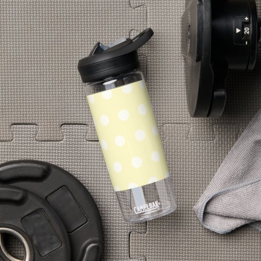 Yellow Poka Dots Trinkflasche (Fitnessstudio)
