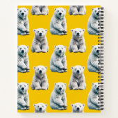 Yellow Polar Bear Pattern Design  Notizblock (Rückseite)
