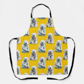 Yellow Polar Bear Pattern Design  Schürze (Vorderseite)