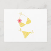 Yellow Polka Dot Bikini Postkarte (Vorderseite)