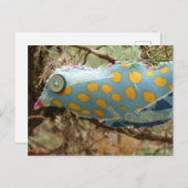 Yellow Polka Dot Birdie Postkarte (Vorne/Hinten)