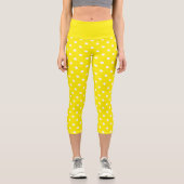 Yellow Polka Dot Capri Leggings (Vorderseite)