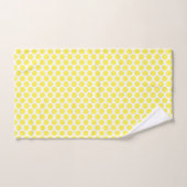Yellow Polka Dot Design Badhandtuch Set (Handtuch)