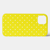 Yellow Polka Dot Design Case-Mate iPhone Hülle (Rückseite (Horizontal))