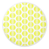 Yellow Polka Dot Design Keramikknauf (Vorderseite)