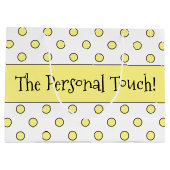 Yellow Polka Dot entworfen Große Geschenktüte (Rückseite)