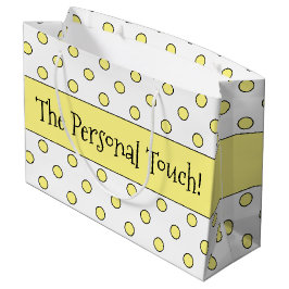 Yellow Polka Dot entworfen Große Geschenktüte