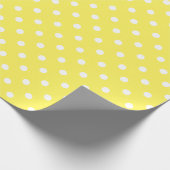 Yellow Polka Dot Geschenkpapier (Ecke)