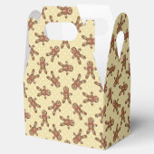 Yellow Polka Dot Gingerbread Mann Weihnachtskeks Geschenkschachtel (Geöffnet)