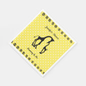 Yellow Polka Dot Giraffe Babydusche Napkins Serviette (Ecke)