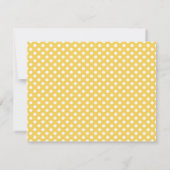 Yellow Polka Dot mit Blue Wedding Dankeschön Karte (Rückseite)