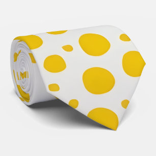 Yellow Polka Dot Neck Tie Krawatte