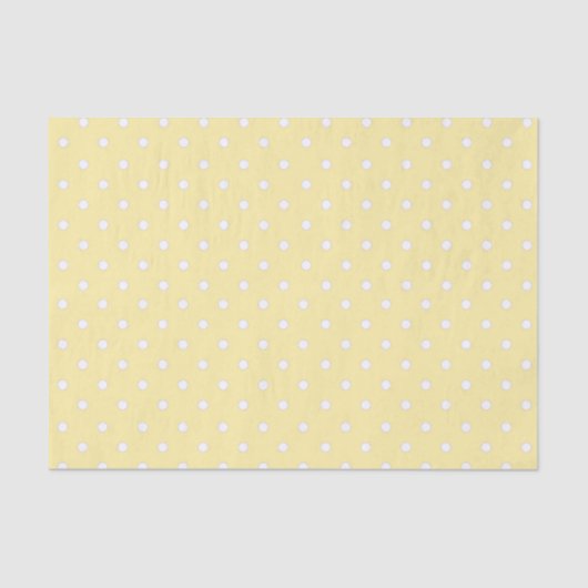 Yellow Polka Dot Pattern Seidenpapier (Vorderseite)