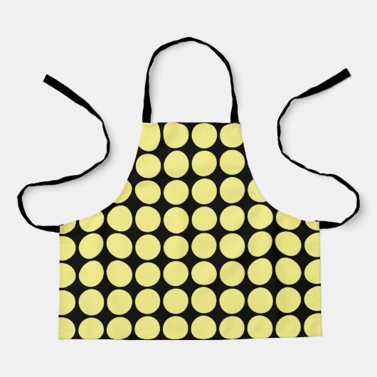 Yellow Polka Dots Black Bumblebee Muster Geschenk Schürze (Vorderseite)
