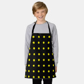 Yellow Polka Dots Black Bumblebemuster Custom Schürze (Getragen)