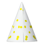 Yellow Polka Dots Patterns Monogramme 3. Geburtsta Partyhütchen (Rückseite)