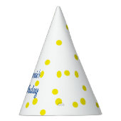 Yellow Polka Dots Patterns Monogramme 3. Geburtsta Partyhütchen (Rechts)
