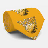 Yellow Pop Art Basketball Neckwear Krawatte (Gerollt)