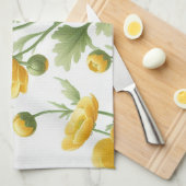 Yellow Poppies kitchen towel Geschirrtuch (Viertel Falte)