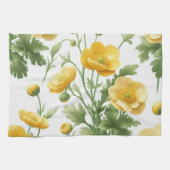 Yellow Poppies kitchen towel Geschirrtuch (Horizontal)