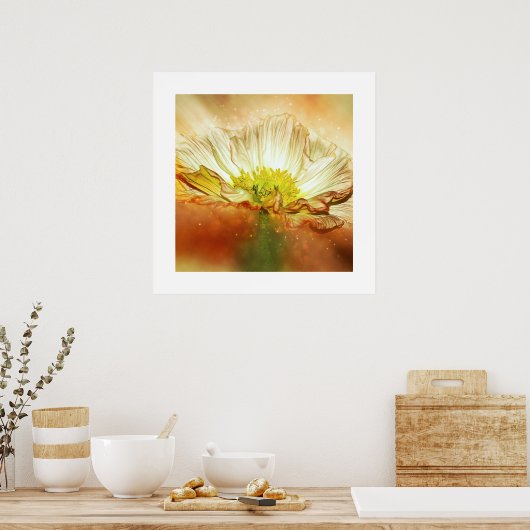 Yellow Poppy Blume Poster (Küche)
