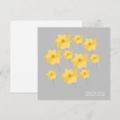 Yellow Poppy Floral Hand gezeichnet Danke Postkart (Vorne/Hinten)