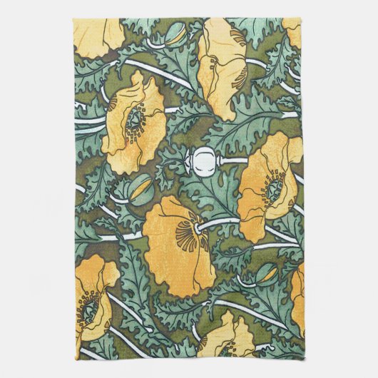 Yellow Poppy Geschirrtuch (Vertikal)