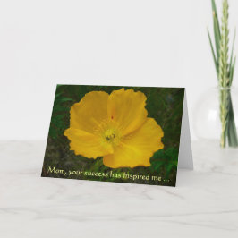 Yellow Poppy Mother's Day Card Karte