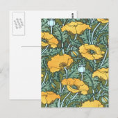 Yellow Poppy Postkarte (Vorne/Hinten)
