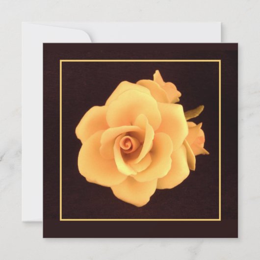 Yellow Porcelain Rose 2004 Foto Hi-Def Print Card (Vorderseite)